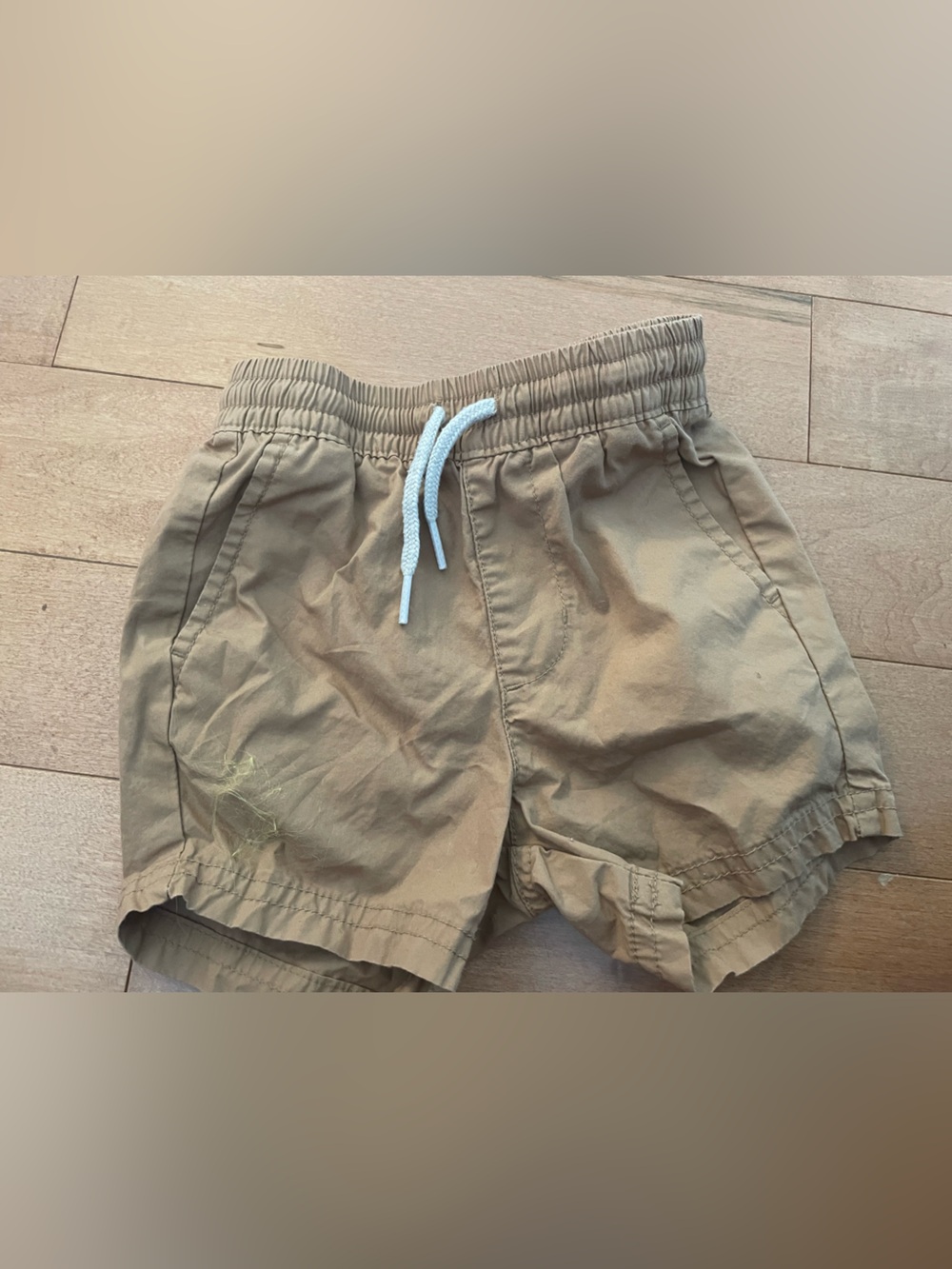 Old Navy Tan Elastic Waist Drawstring Kids Shorts